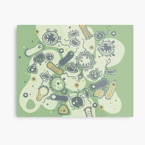 Eukaryote (green) Metal Print
