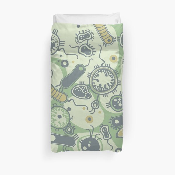 Eukaryote (green) Duvet Cover