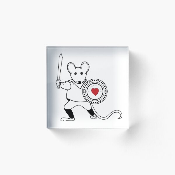 MantraMouse® Warrior Pocket Logo Acrylic Block