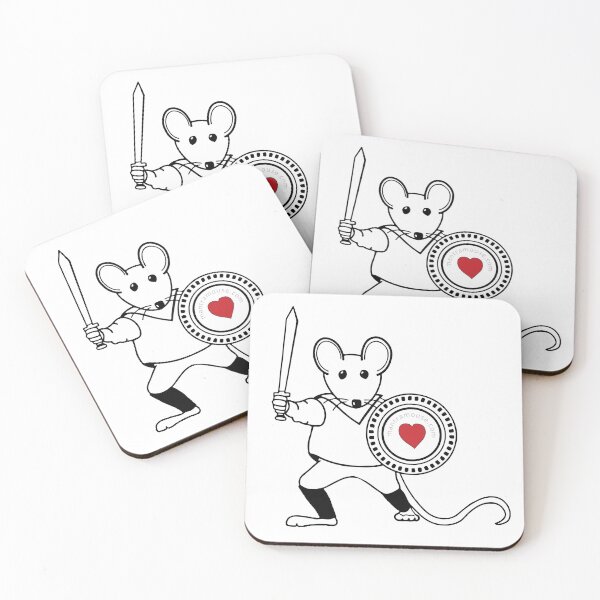 MantraMouse® Warrior Pocket Logo Coasters (Set of 4)