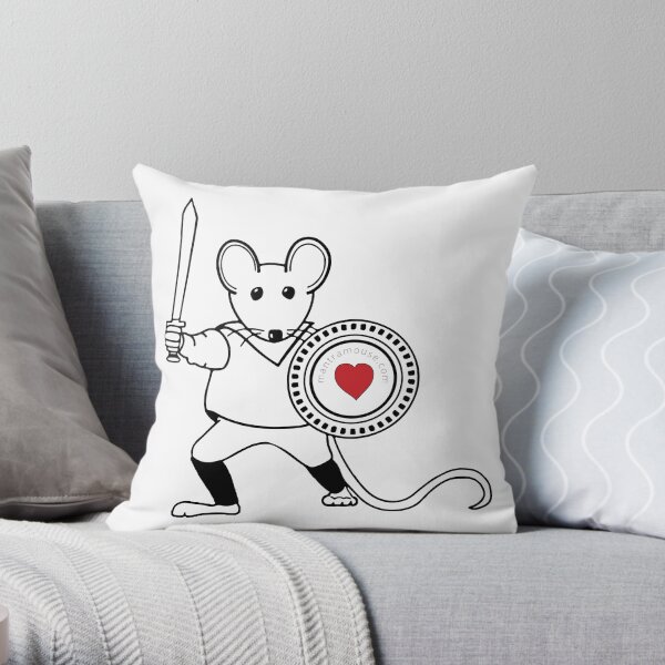 MantraMouse® Warrior Pocket Logo Throw Pillow