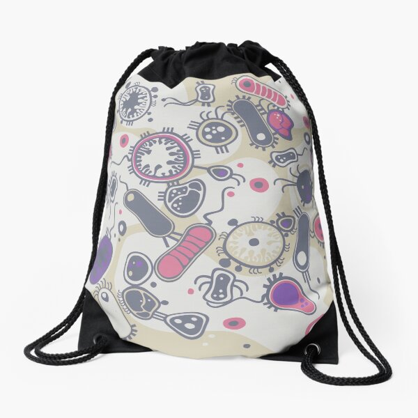 Eukaryote (pink / purple) Drawstring Bag