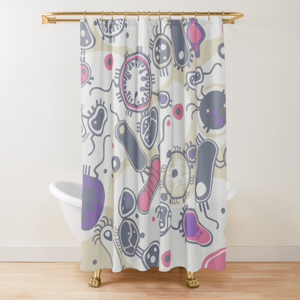Eukaryote (pink / purple) Shower Curtain