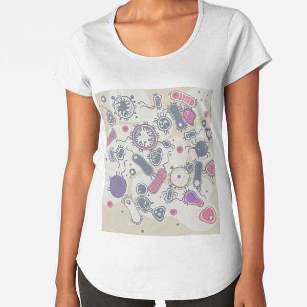 Eukaryote (rosa/lila) Premium Rundhals-Shirt