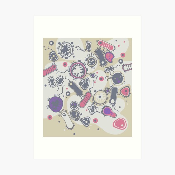 Eukaryote (rosa/lila) Kunstdruck