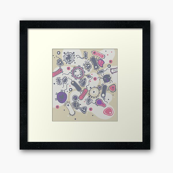 Eukaryote (pink / purple) Framed Art Print