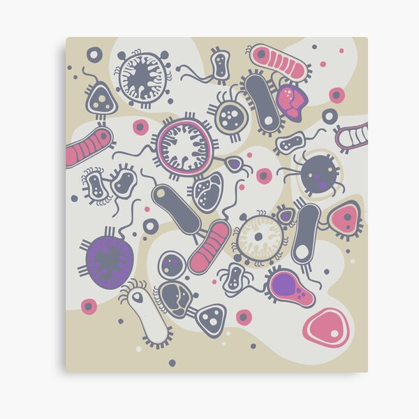 Eukaryote (pink / purple) Canvas Print