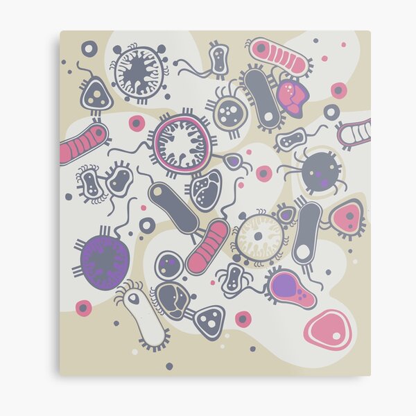 Eukaryote (pink / purple) Metal Print