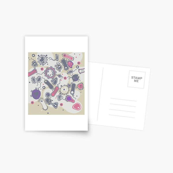 Eukaryote (pink / purple) Postcard