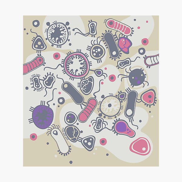 Eukaryote (rosa/lila) Fotodruck