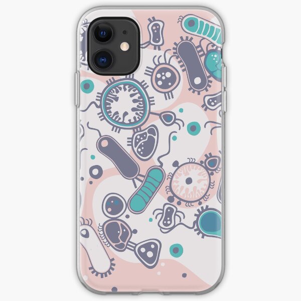 Eukaryote (pink / turquoise) iPhone Soft Case