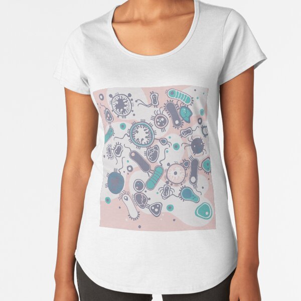 Eukaryote (rosa/türkis) Premium Rundhals-Shirt