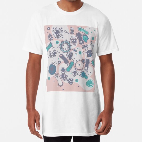 Eukaryote (pink / turquoise) Long T-Shirt