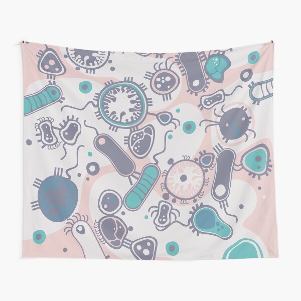 Eukaryote (pink / turquoise) Tapestry