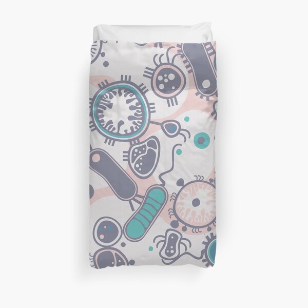 Eukaryote (pink / turquoise) Duvet Cover
