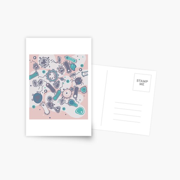 Eukaryote (pink / turquoise) Postcard