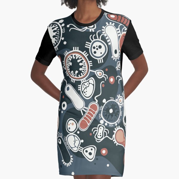 Eukaryote (dunkel + blau) T-Shirt Kleid