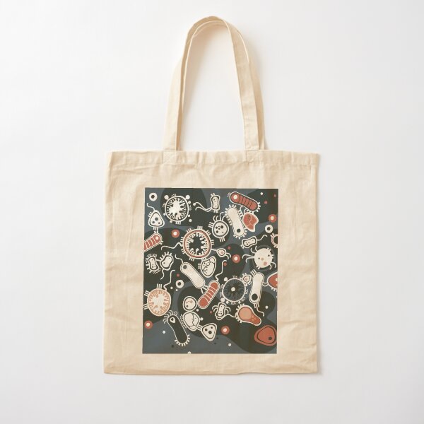 Eukaryote (dark + blue) Cotton Tote Bag