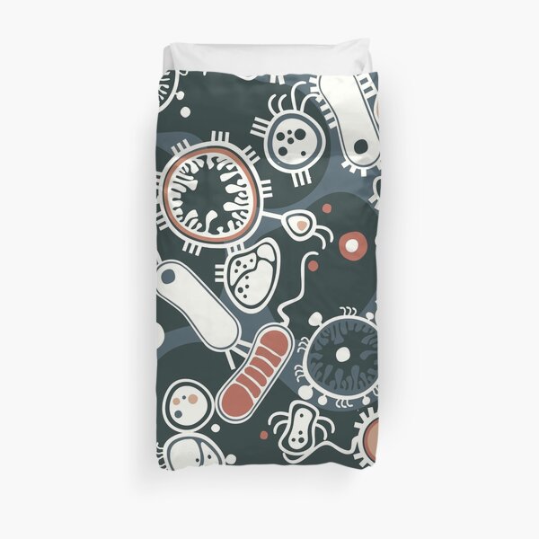 Eukaryote (dark + blue) Duvet Cover