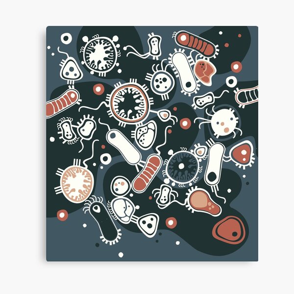 Eukaryote (dark + blue) Canvas Print