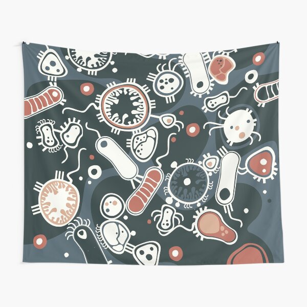 Eukaryote (dark + blue) Tapestry