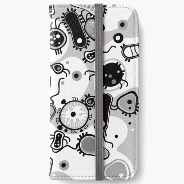 Eukaryote (schwarz/weiß) iPhone Flip-Case