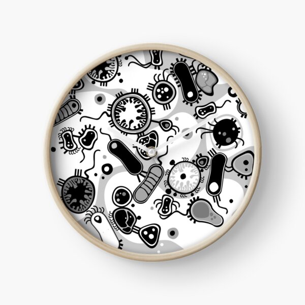 Eukaryote (black / white) Clock