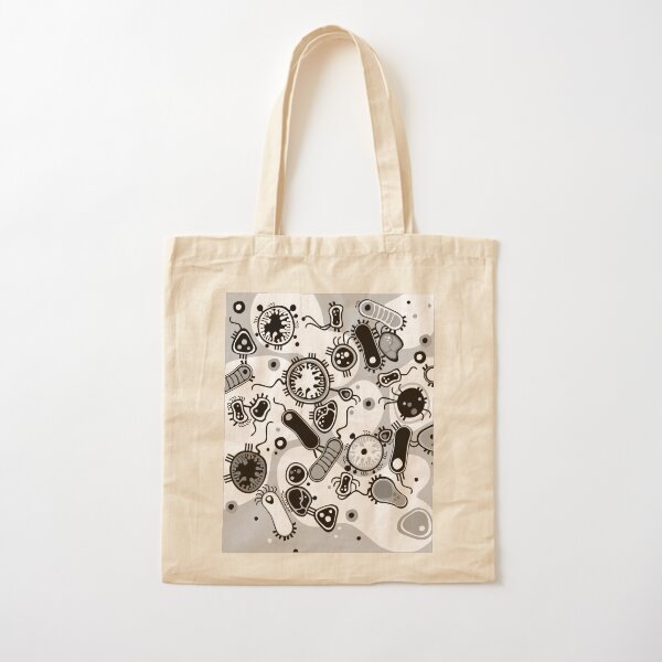 Eukaryote (black / white) Cotton Tote Bag
