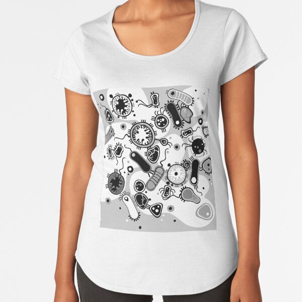 Eukaryote (schwarz/weiß) Premium Rundhals-Shirt