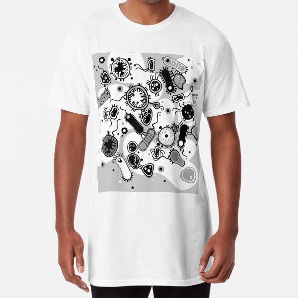 Eukaryote (black / white) Long T-Shirt