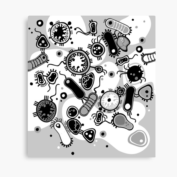 Eukaryote (black / white) Canvas Print