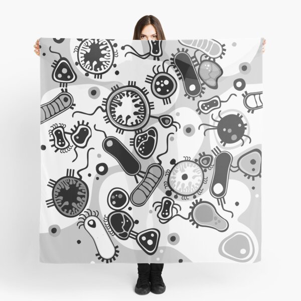 Eukaryote (black / white) Scarf