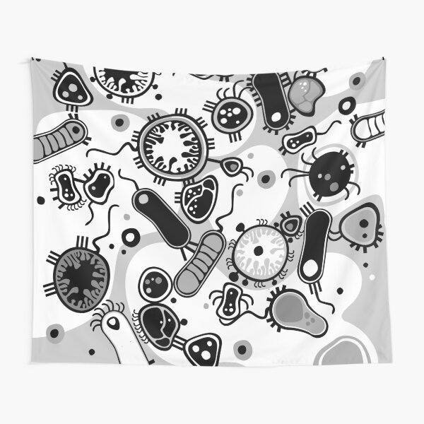 Eukaryote (black / white) Tapestry