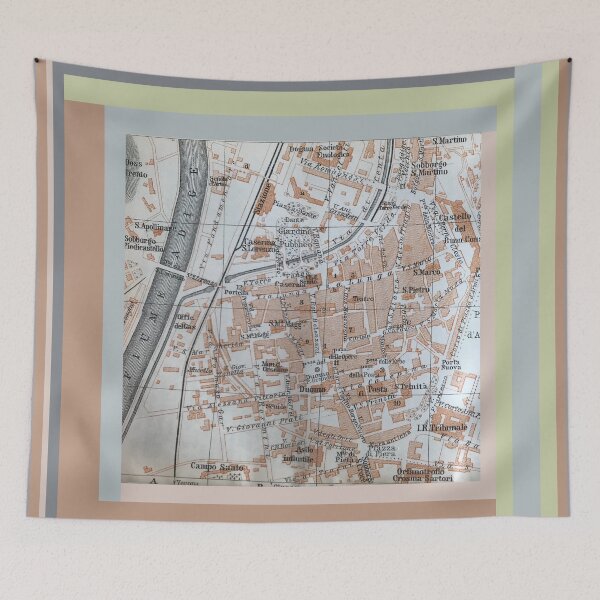 Item preview, Trento, Italy map, antique 1800s designed and sold by djrunnels.