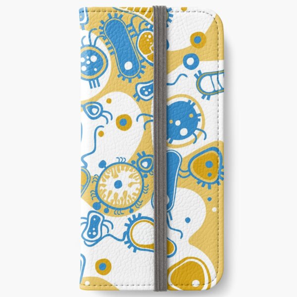 Eukaryote (gelb+ blau) iPhone Flip-Case