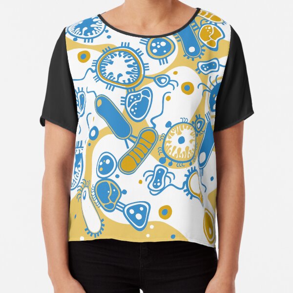 Eukaryote (gelb+ blau) Chiffon Top