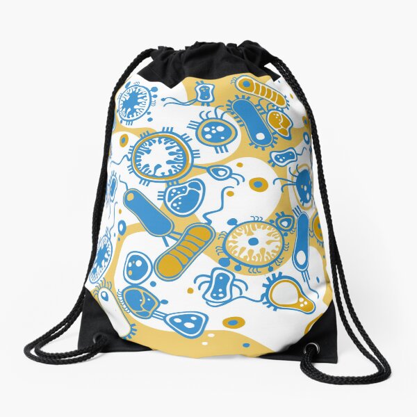 Eukaryote (yellow + blue) Drawstring Bag