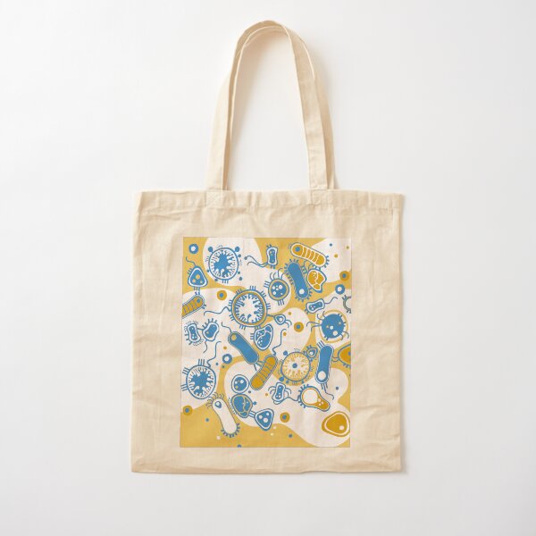 Eukaryote (yellow + blue) Cotton Tote Bag
