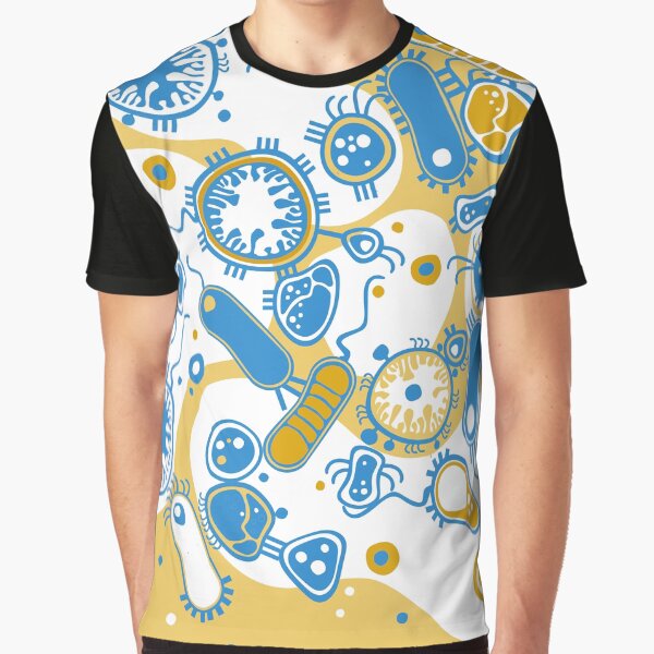 Eukaryote (yellow + blue) Graphic T-Shirt