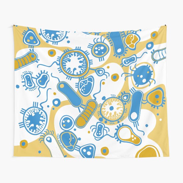 Eukaryote (yellow + blue) Tapestry