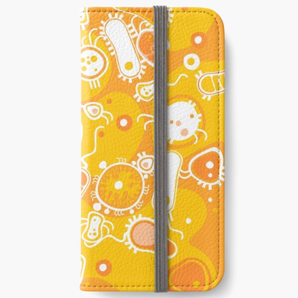 Eukaryote (weiß + gelb) iPhone Flip-Case