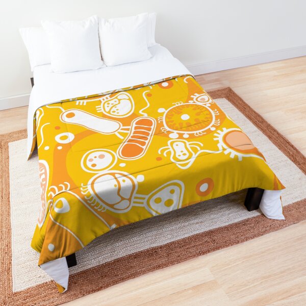 Eukaryote (white + yellow) Comforter
