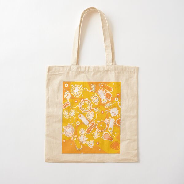 Eukaryote (white + yellow) Cotton Tote Bag