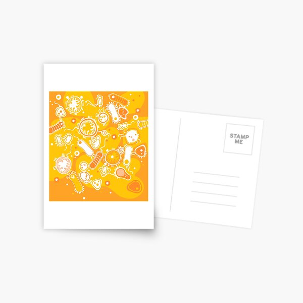 Eukaryote (white + yellow) Postcard