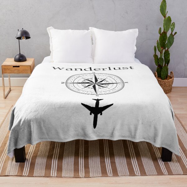 Item preview, Wanderlust with compass and travel south on plane designed and sold by Leeloks.
