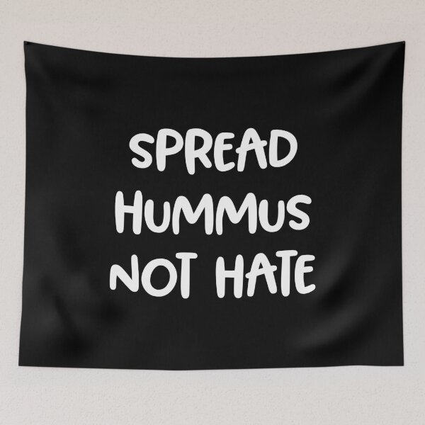 Item preview, Spread hummus, not hate! Funny Vegan Quote designed and sold by Isabelle-Anne.