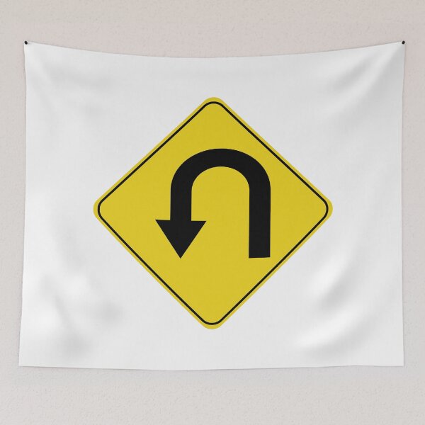 Item preview, Caution  U Turn Road Sign designed and sold by Shanestillz.