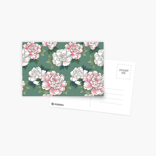 Red Pink Peony Vintage Japanese Floral Kimono Pattern Wrapping Paper by  Vicky Brago-Mitchell®