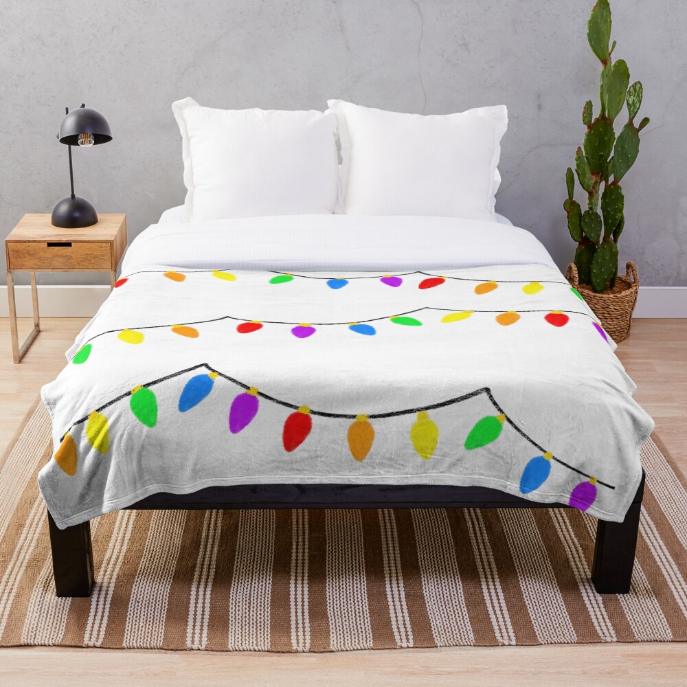 "Holiday String Lights" Throw Blanket for Sale by betsyschrock Redbubble