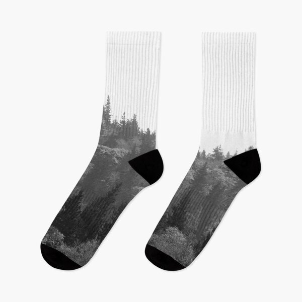 Item preview, Black and White Mountainside designed and sold by StampCity.